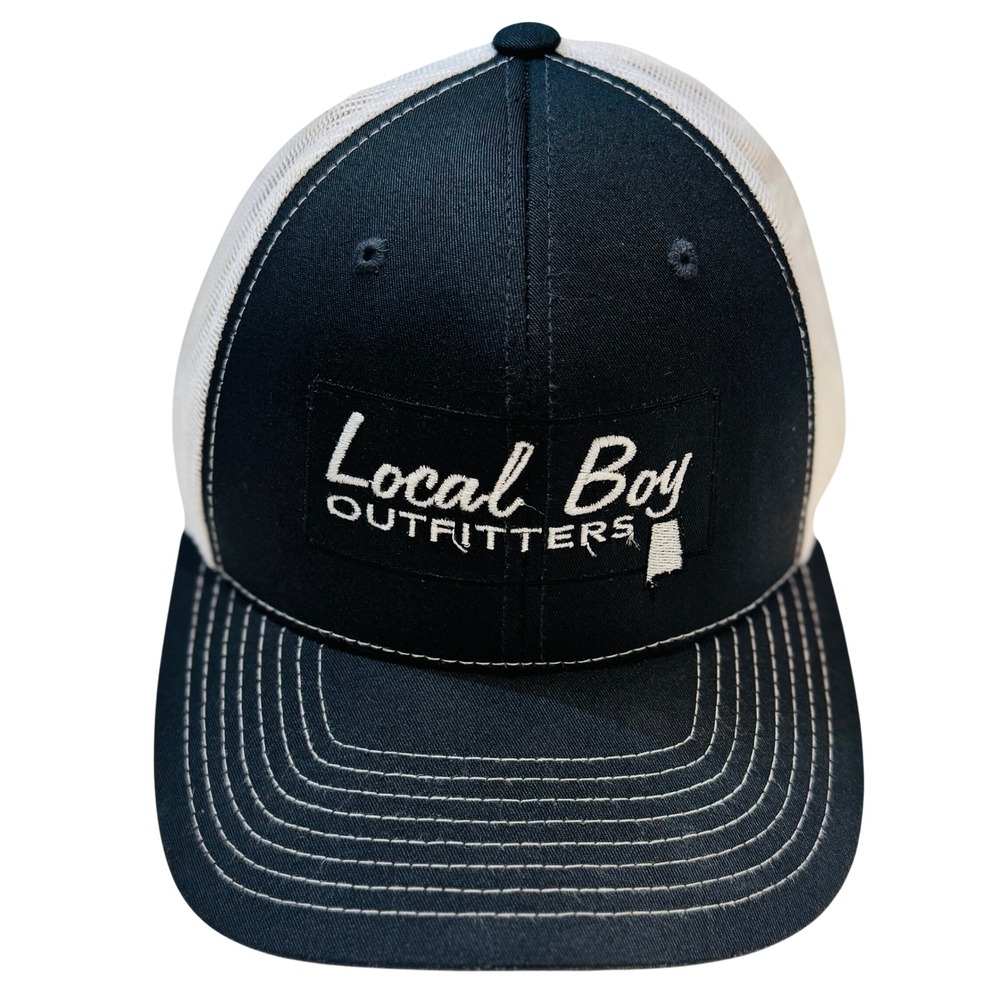Local Boy Outfitters Trucker Hat South Carolina Logo Navy Blue White Mens OSFM